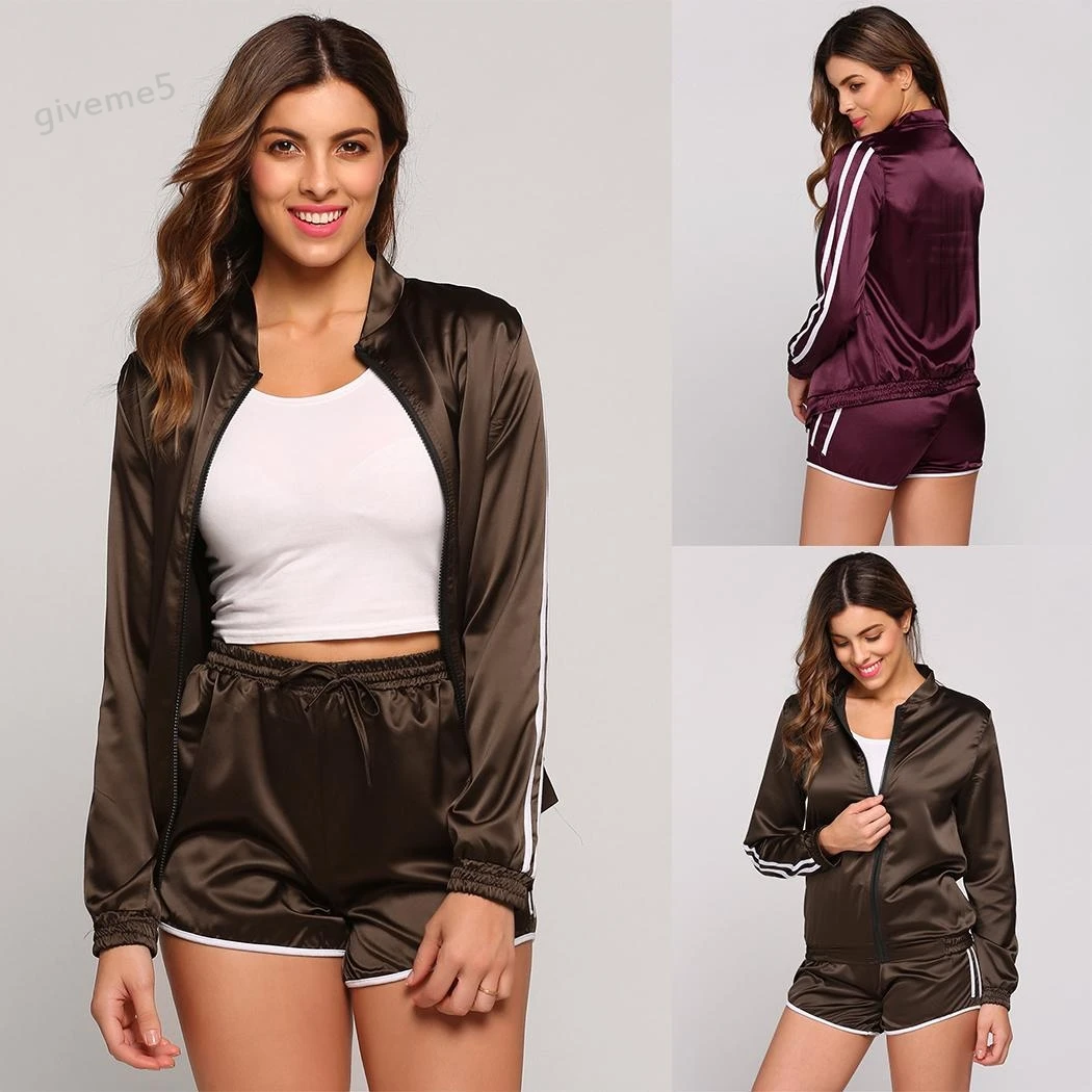 Для женщин мода комплект из двух предметов с длинным рукавом Свободные открытой