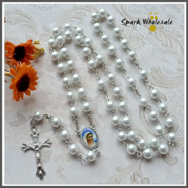 12 шт./лот Кристальный Розарий жемчужное ожерелье с розарием католическое святое