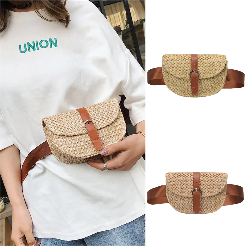 Aelicy 2019 Модные женские соломенные регулируемые плечевые ремни простая сумка