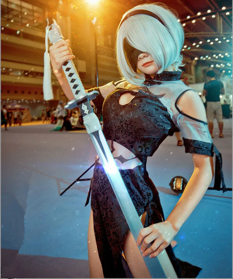 Костюм для косплея из игры NieR:Automata YoRHa тип A № 2 2B колготки Чонсам женское