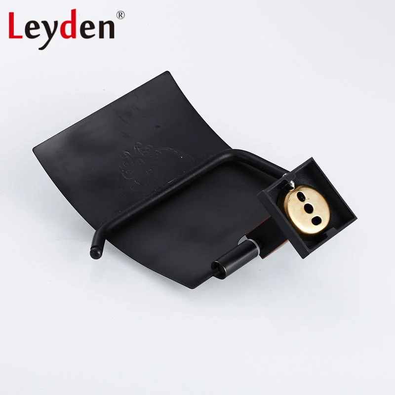 

Leyden New Brass Oil Rubbed Bronze Toilet Paper Holder Black Wall Mounted Paper Holder Toilet Tissue Holder Bathroom Accessory