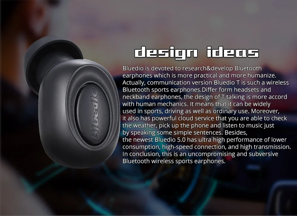 Bluedio Мини Bluetooth наушники T talking беспроводной динамик с микрофоном для iPhone Bluetooth наушники для Android ios Телефон