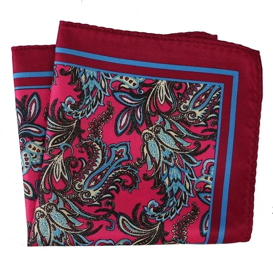 DPH040 Pocket Square Портной Смит Новое поступление большой размер костюм платок Печать Мягкий носовой платок для мужчин полотенце для сундуков круг волна цветочный плед носовой платок - Цвет: DPH040 Pocket Square