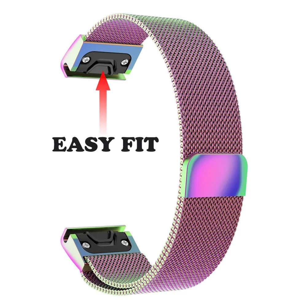 wristband Replacement Milanese Magnetic Quick Install WatchBand Strap For Garmin Fenix 5X/5X Plus Wearable Devices Aug28 | Электроника