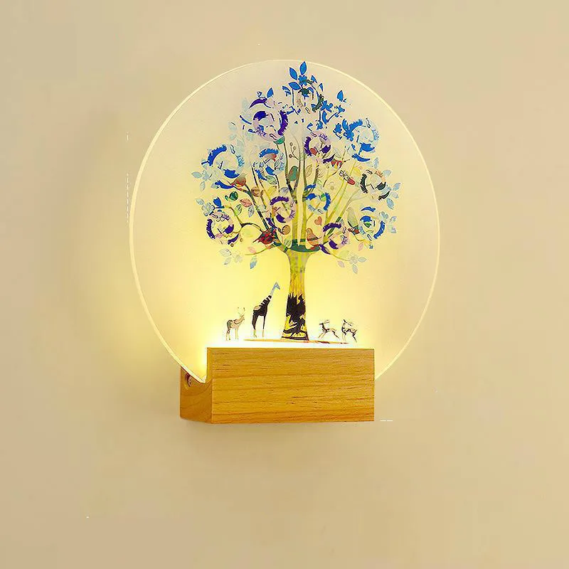 Дерево Искусство Бра Настенные светильники Рождественские декоративные Детская