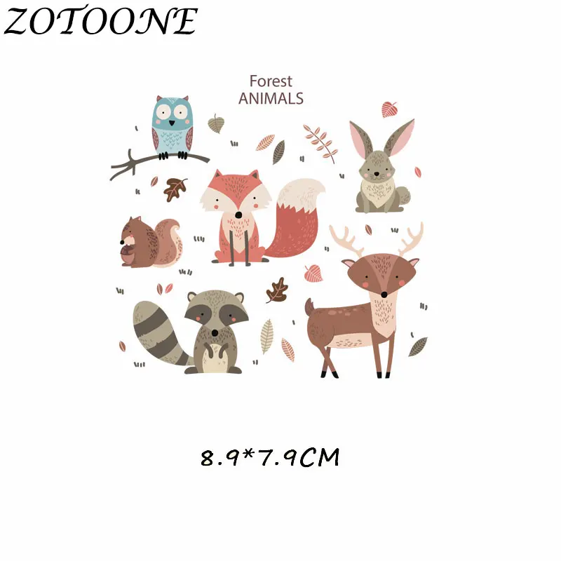 ZOTOONE DIY теплопередача милый мультфильм животных сочетание железа на патчи аппликация Детская одежда платье футболка куртка украшение - Цвет: 372