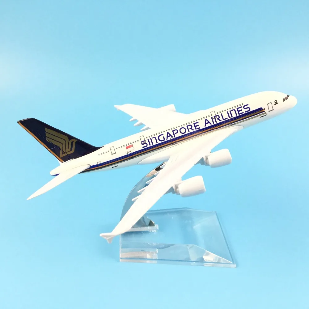 16CM Model Plane SINGAPORE AIRLINES Airplane model Aeroplane Diecast Alloy Airbus A380 Toy for Children Collections |