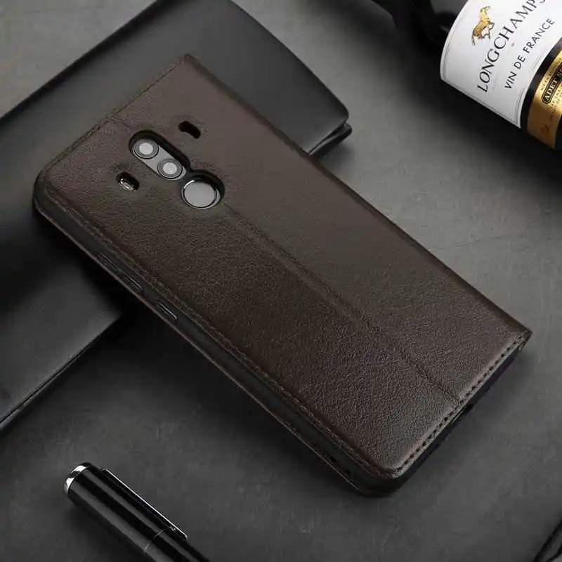 Чехол MAKEULIKE из натуральной кожи для huawei mate 10/mate 10 Pro, чехол с окошком и магнитной застежкой для huawei mate 10, флип-чехол