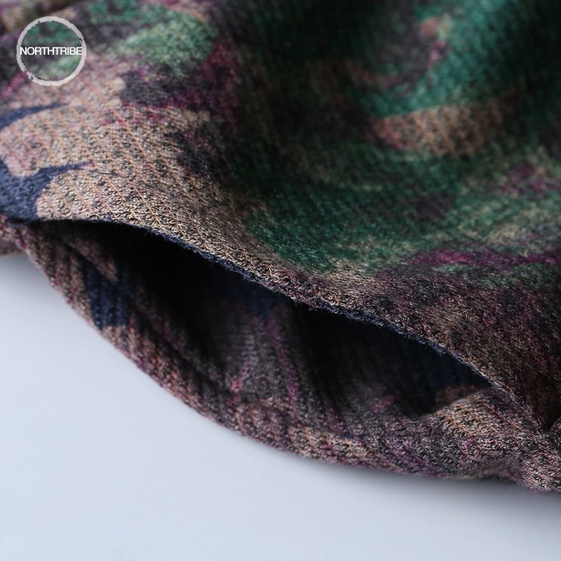 

2018 New Autumn and winter literary dress long round neck printing dress