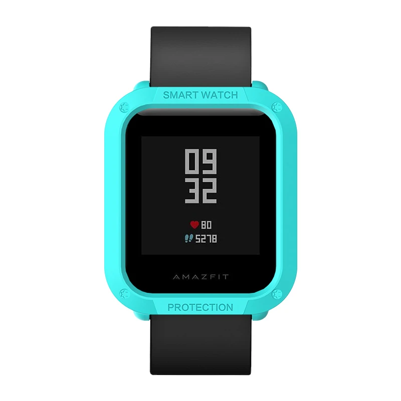 Mint blue case Самый дешевый красочный жесткий чехол для Xiaomi Amazfit Bip BIT PACE Lite Youth Watch чехол защитный чехол - Цвет: Mint blue case