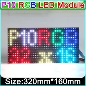 P10 Светодиодный ная панель, полноцветный дисплей модуль SMD 3 в 1 RGB, внутренняя светодиодная матрица 320*160 мм, HUB75, сканер 18