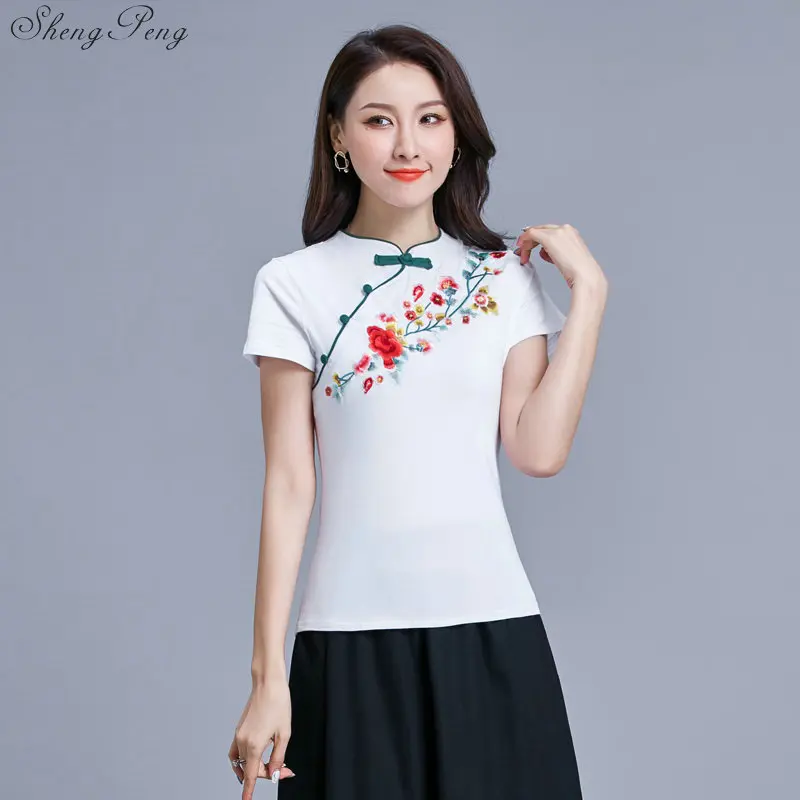 

oriental Tops China Costume Cheongsam Blouse Traditional Chinese Clothing Women Shirt Qipao G134