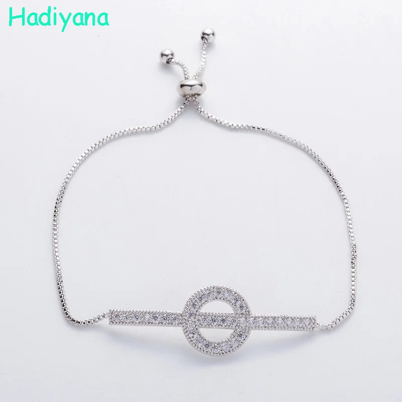 Hadiyana 2018 High Quality Fashion Bracelet Inlaid With Sparkling Zirconia Gold/White Gold For Women Valentine's Day Gift BR415 |