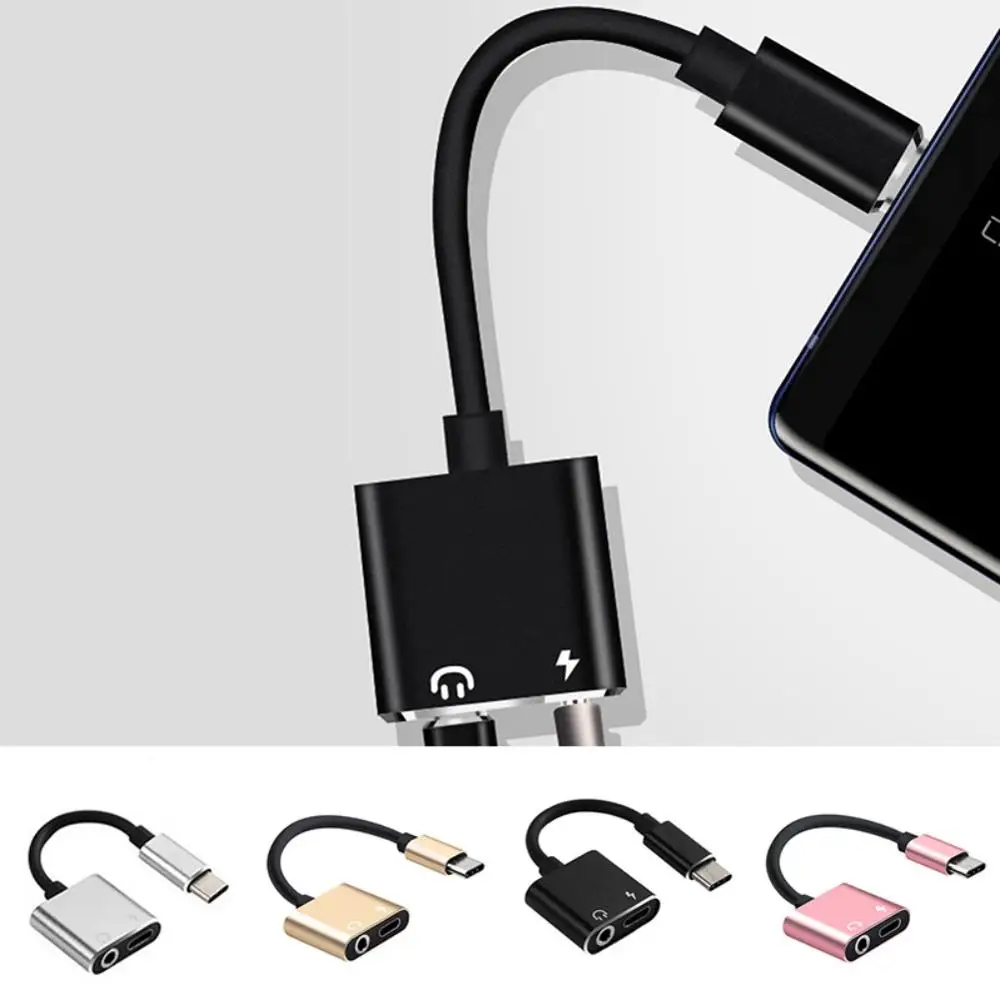 2 в 1 Type C до 3 5 мм разъем AUX аудио наушники USB адаптер зарядное устройство кабель для