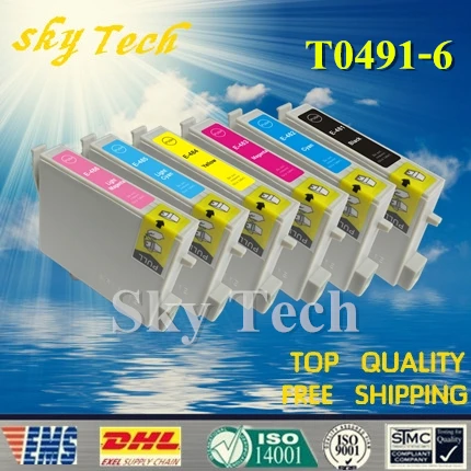 Совместимый чернильный картридж 6X для T0491 до T0496 Epson R210 R230 R310 R350 RX510 RX630 RX650 и т. д. |