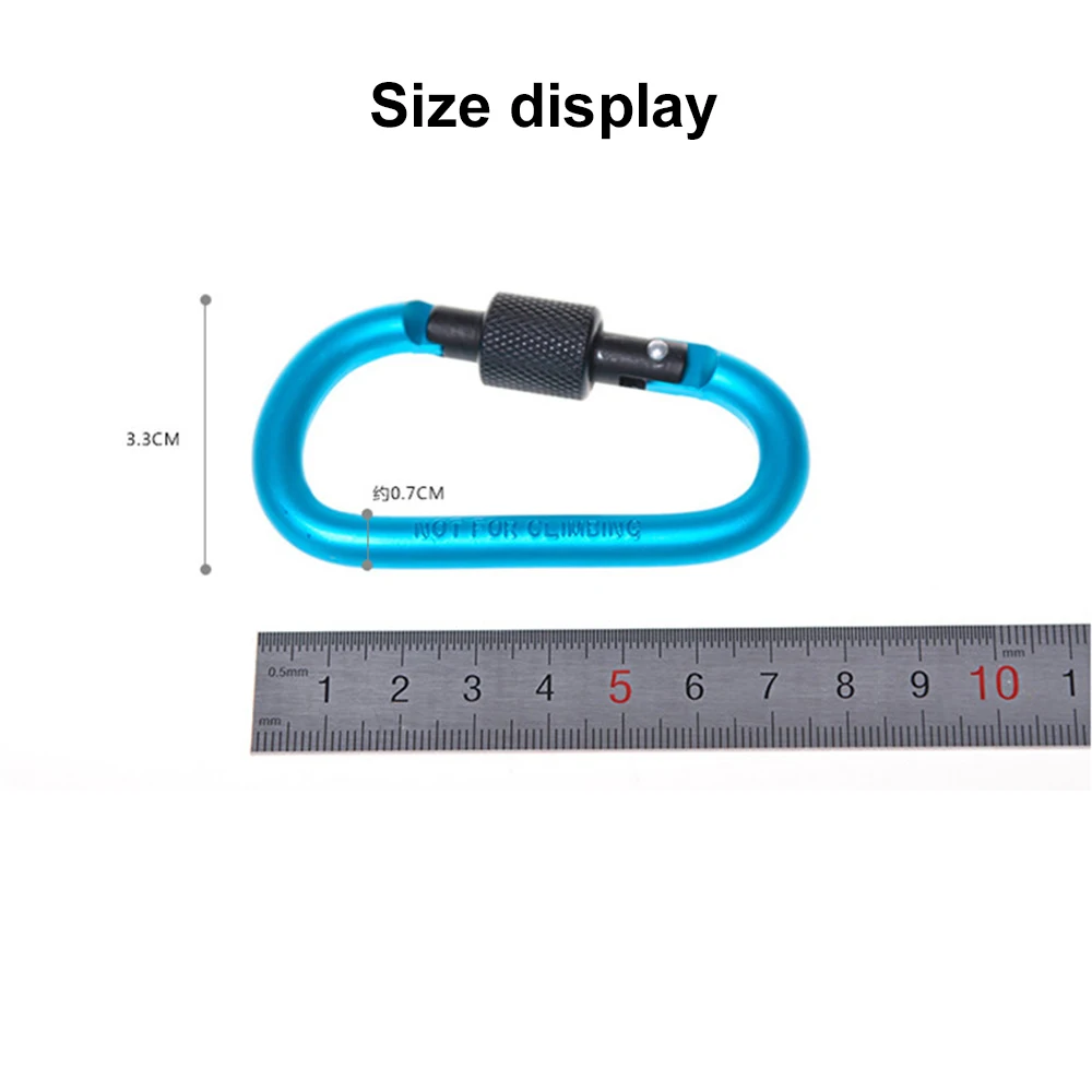 

8cm Aluminum Spring Carabiner D-Ring Key Chain Clip Multi-color Camping Keyring Snap Hook Backpack Buckle Outdoor Travel Kit
