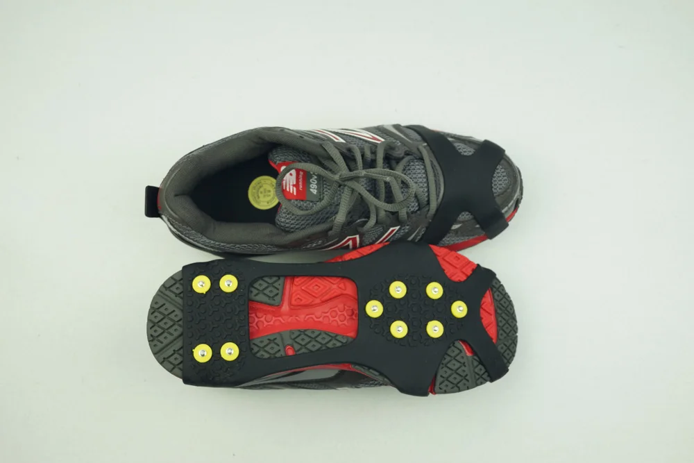 ZK30 Drop Ship 10 Stud Universal Ice Grips Snow Shoe Spikes Cleats Crampons Winter Climbing Safety Tool Anti Slip Shoes Cover