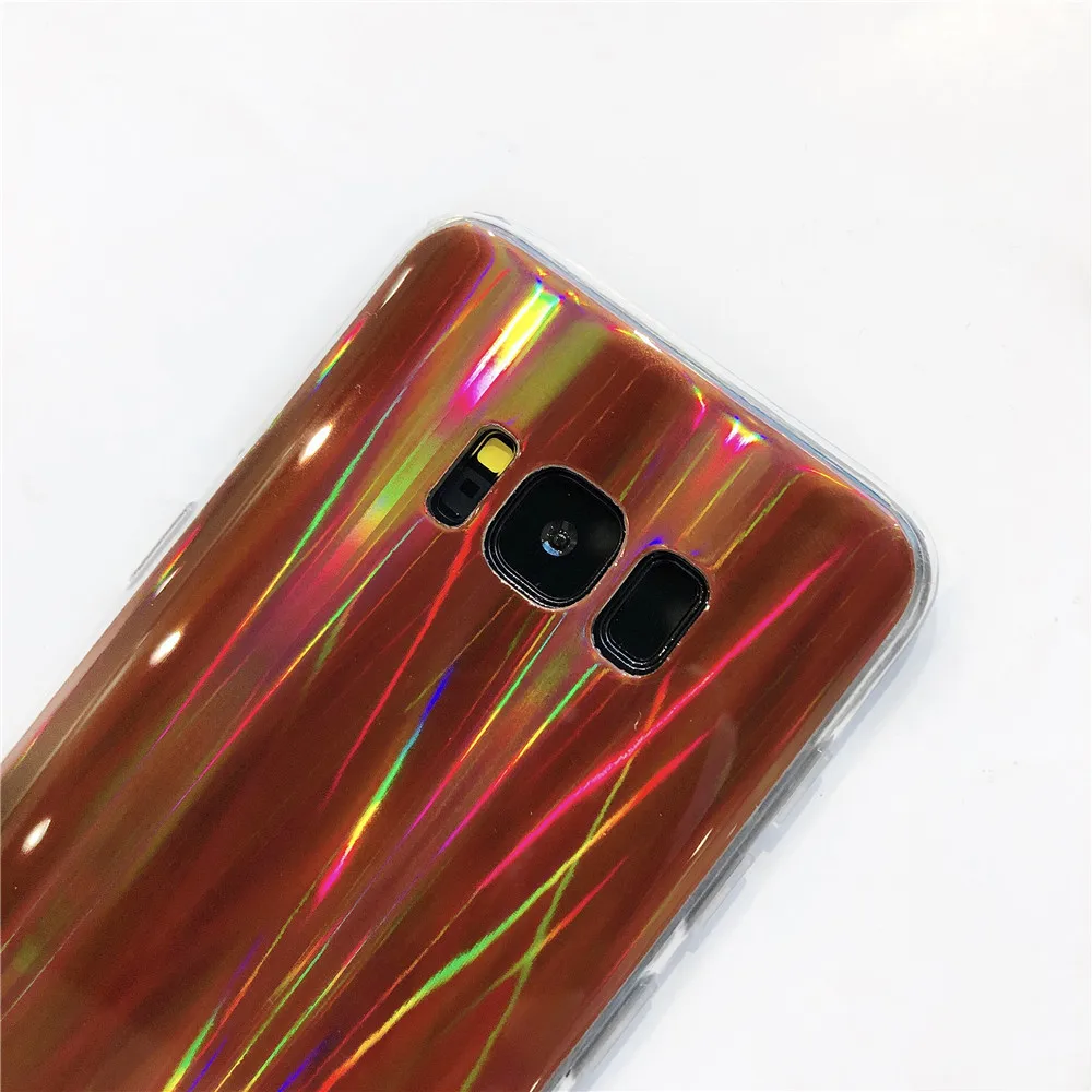 Luxury Glitter Phone Case for Samsung Galaxy S8 Cool Laser Shining Cases S7edge Note 8 S9 Plus Soft Silicone Covers |