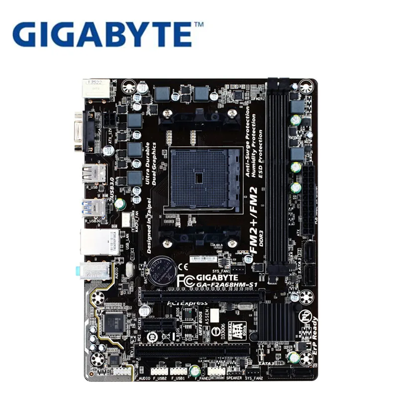 Для Gigabyte GA-F2A68HM-S1 оригинальная новая системная плата AMD Socket LGA 1151 DDR3 USB3.0 SATA3.0 VGA+ FM2