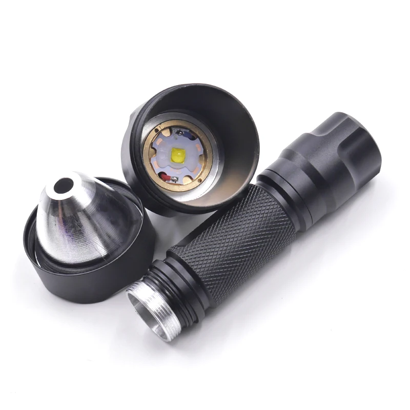 Черный Manta Ray C8 светодиодный фонарик, CREE XHP50.2 3 V светодиодный внутри, DTP медная пластина, 12xAMC7135 драйвер цепи, SMO/OP отражатель