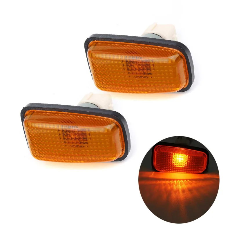 

2pcs Side Lamps Auto Side Marker Indicator Repeater Amber Lights Replace Car Accessories For Peugeot Citroen 106 306 406 806