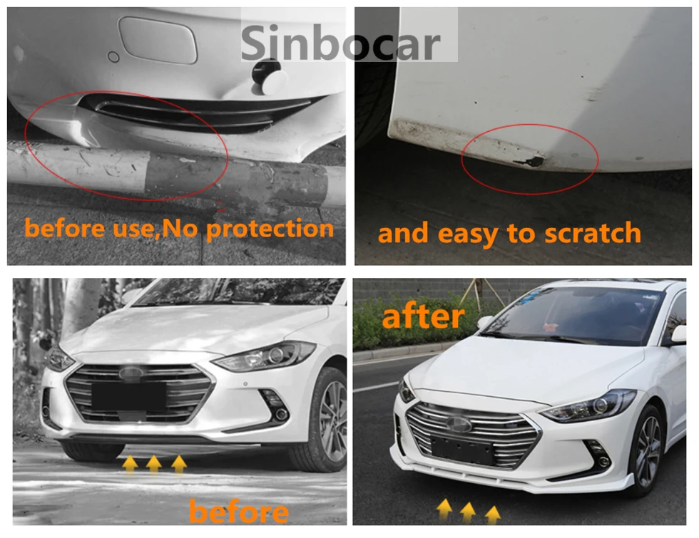 Цвет переднего бампера отделка вокруг гриля ниже фотолопата для Hyundai Elantra 2017