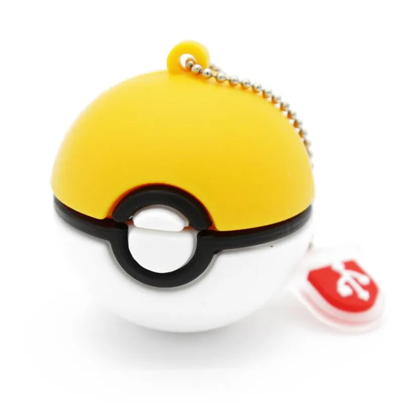 JASTER Pokemon usb флеш-накопитель Pocket Monster Poke Ball Pikachu Флешка 4 ГБ 16 ГБ 32 ГБ 64 ГБ u диск memory stick модная - Цвет: Yellow