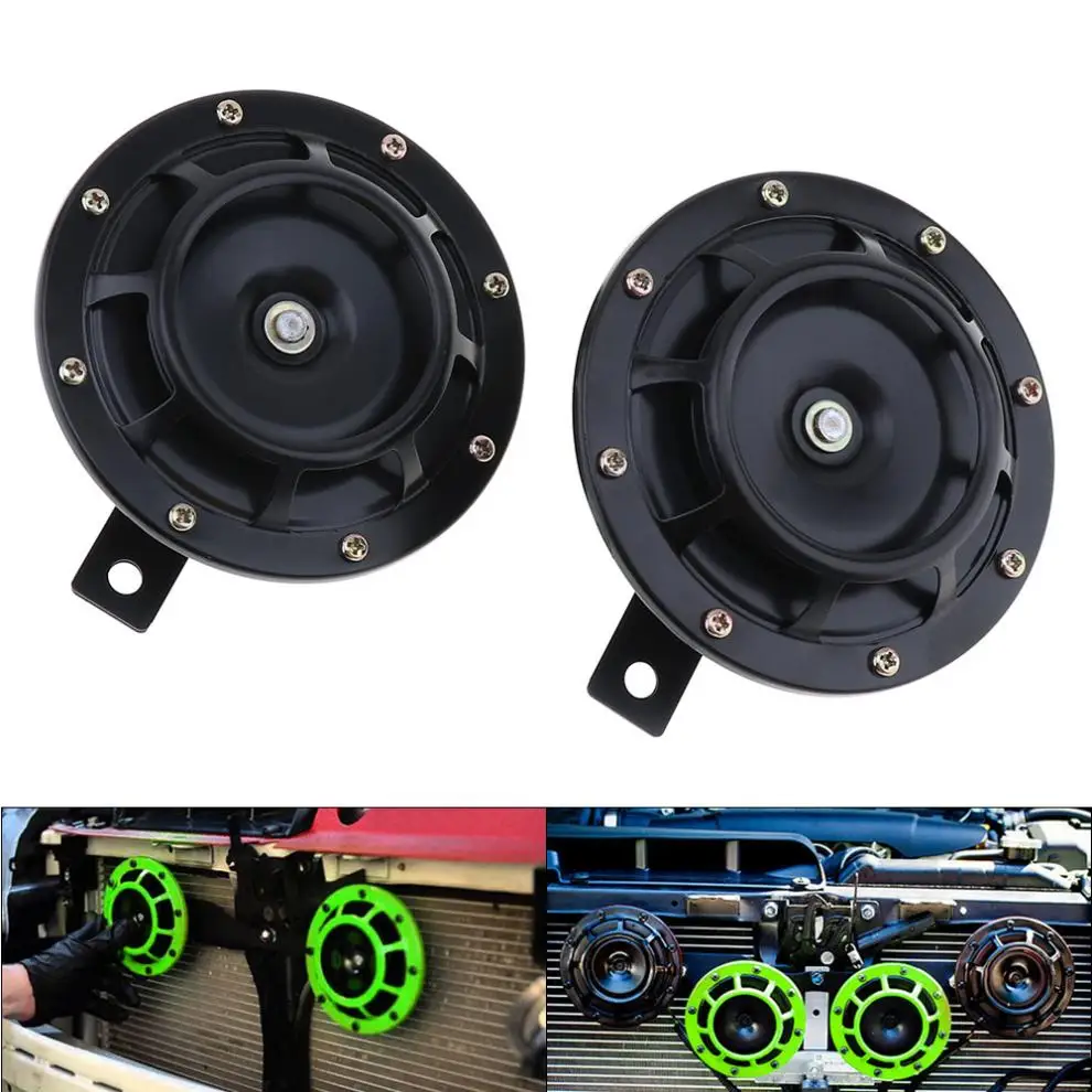 2 шт 12V черный/зеленый супер громкий звуковой сигнал крепление на вентиляционную