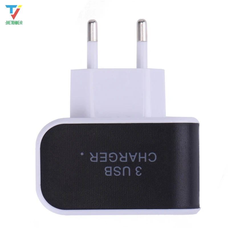 100 шт./лот яркие цвета тройной 3USB порта 3.1A USB AC EU/US настенное зарядное устройство