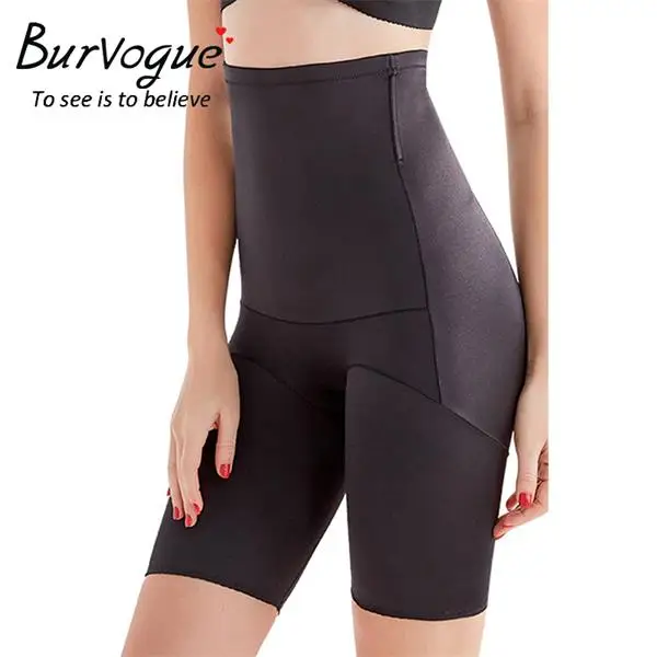 Black Burvogue бесшовное тонкое Корректирующее белье с контролем живота, женские трусы для похудения, для талии, для тренировок, высокая талия, для живота, для коррекции фигуры, нижнее белье, новинка - Цвет: Black
