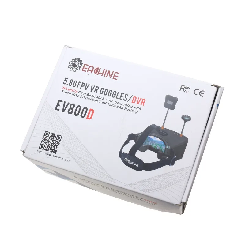 Eachine EV800D 5,8G 40CH разнообразие FPV очки 5 дюймов 800*480 видео гарнитура HD DVR встроенный аккумулятор для RC моделей FPV