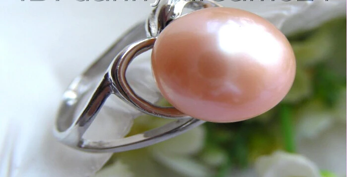 shipping&gt &gt&gt&gtCLASSIC 11mm pink natural freshwater pearls rings b782 | Украшения и аксессуары