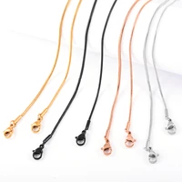 ijc0001 goldrose goldblack stainless steel snake chain necklace for diy pendantcrystalletter
