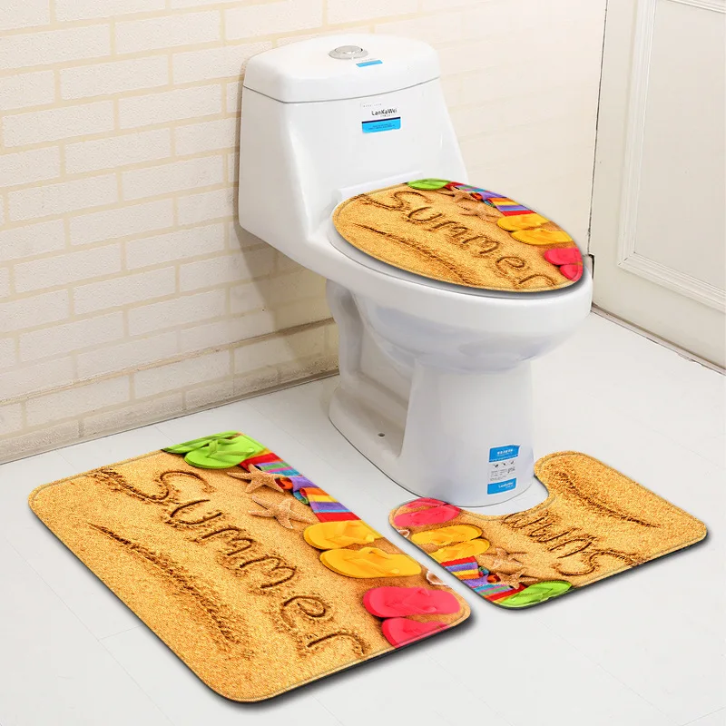 Бесплатная доставка 3 шт. кокосовое дерево Banyo коврик для ванной комнаты Набор