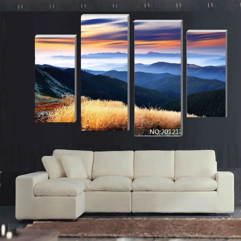 

Modular Painting Wall Painting Landscape Blue Sky Home Decorations Canvas Wall Picture Modern Paintings On Canvas Abstract