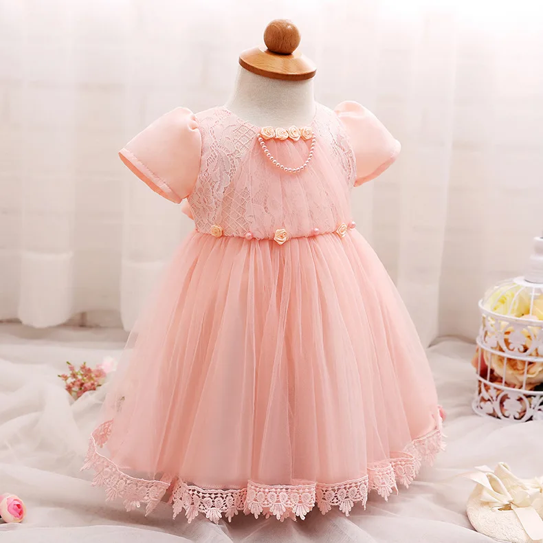 Одежда для маленьких девочек платья принцессы с кружевом и цветами
