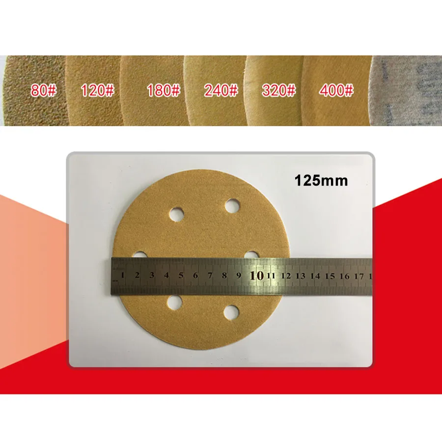 3M236U 5 дюймов 125 мм 6 отверстий сухая круглая шлифовальная бумага полированная