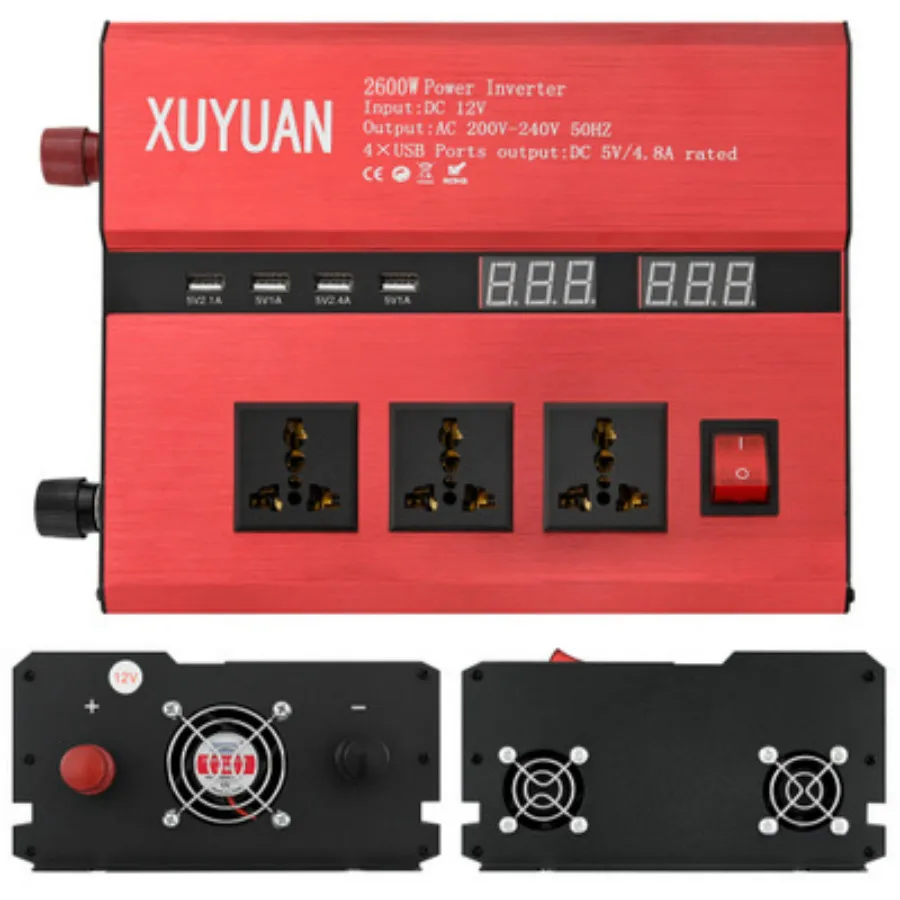 Xuyuan инвертор 12v постоянного тока до 220v 8000 Вт автомобильный с светодиодный дисплей