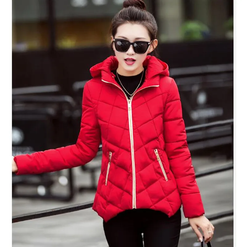 Winter Feather Cotton Women Jacket Coat Short Section Parkas Fashion Thick Big Yards Cotton-Padded Female Overcoat LJ0406 | Женская