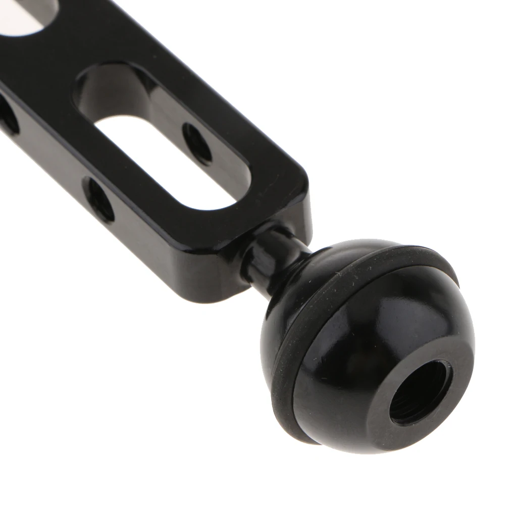 

7.87'' / 20cm Aluminum Dual Ball Joint Extension Arm For Diving Underwater Camera Black