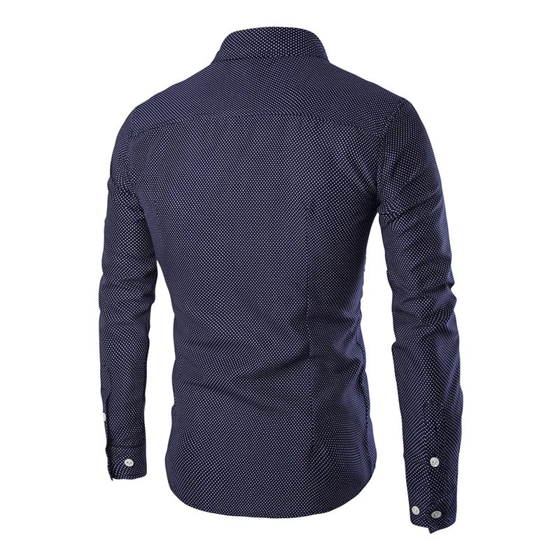 Рубашка мужская приталенная с длинным рукавом Стильная сорочка в складку топ