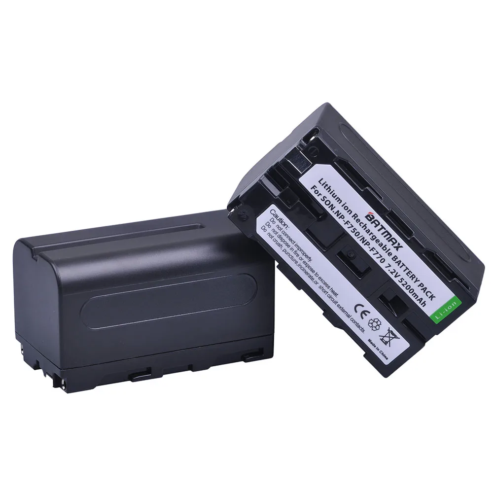 Аккумулятор NP F750 F770 5200 мАч 2 шт. зарядное устройство с двумя USB портами для быстрой