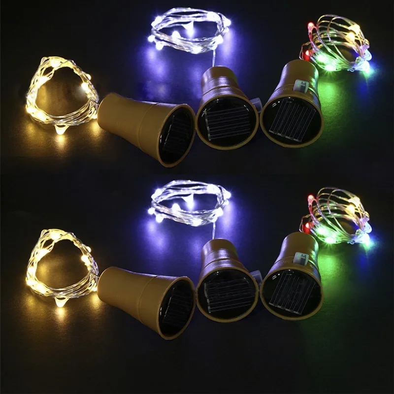 DOZZIOR 1 м 8/10 LED новая мода на солнечных батареях бутылка для вина пробковая струна