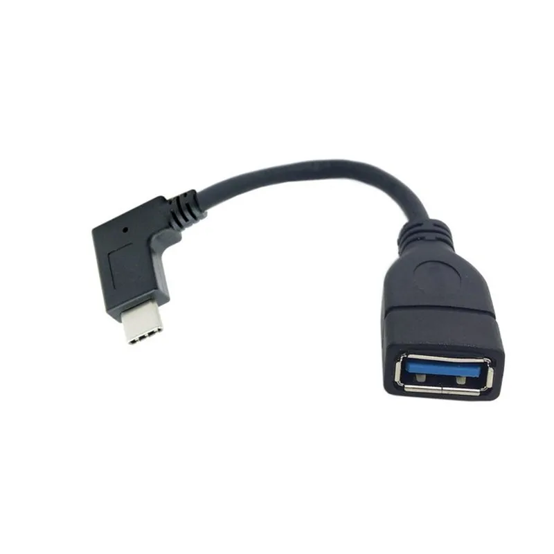 Кабель для передачи данных 10 см 90 градусов под прямым углом USB 3 1 Type C папа мама OTG