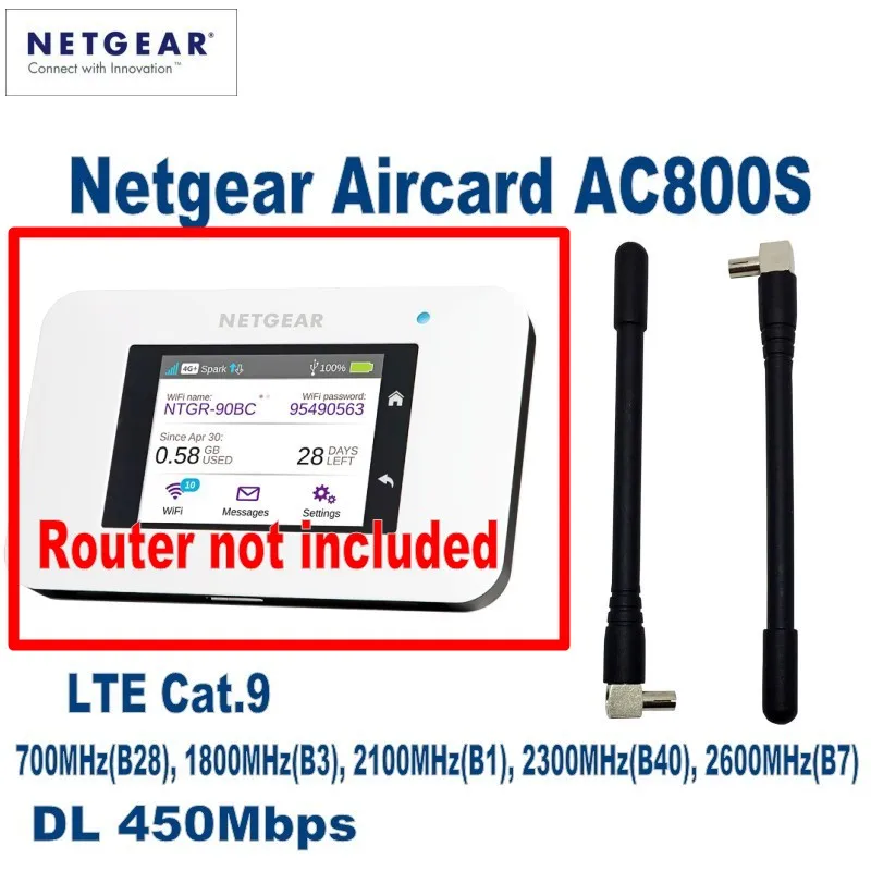 Новая 2 шт. 4G LTE 5dBi антенна TS9 Разъем для Netgear Aircar AC790S AC810S AC800S и более|Сетевые карты| |