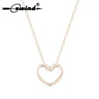 Женская подвеска в виде сердца с надписью Cxwind, колье-цепочка с полым сердцем, подарок на день Святого Валентина