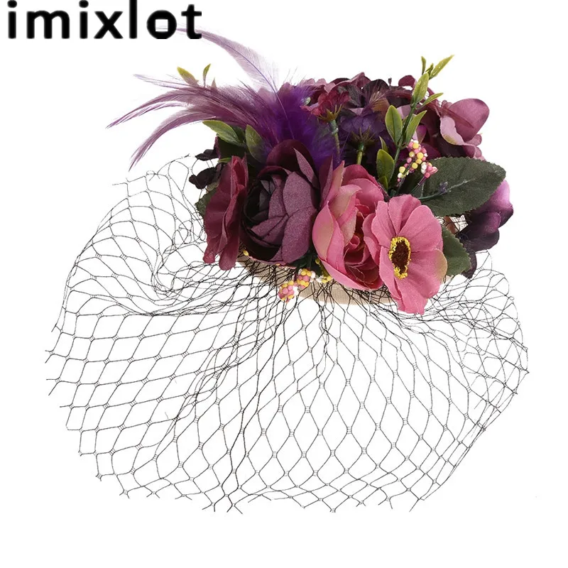 Свадебные аксессуары для волос заколки с тканевыми цветами свадебные зажимы