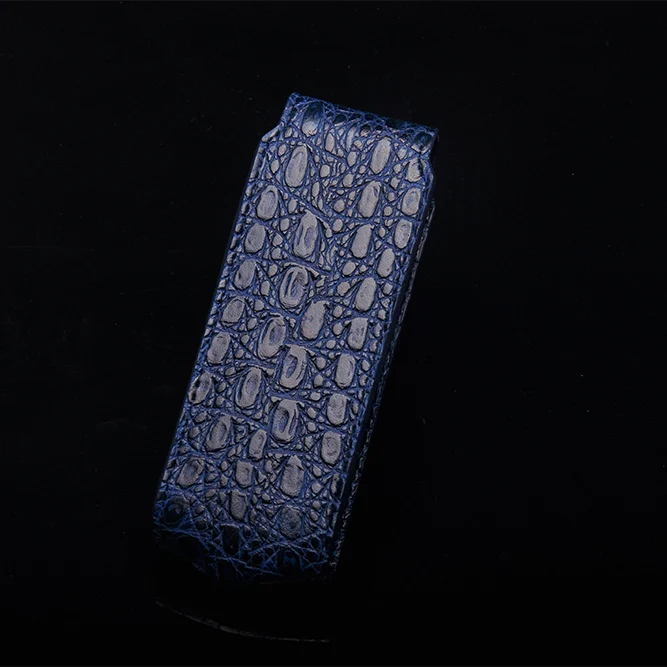 Blue Роскошный кожаный Мода крокодиловый Чехол для Подпись Vertu S Генеральный директор 168 флип-кейс для телефона с креплением на ремень для Vertu K7 оболочки YBSV5 - Цвет: Blue