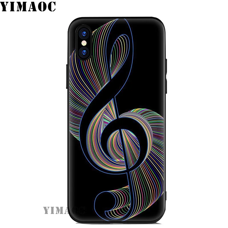 YIMAOC Music Life Guitar Soft Silicone Case for iPhone 11 Pro Xr Xs Max X or 10 8 7 6 6S Plus 5 5S SE |