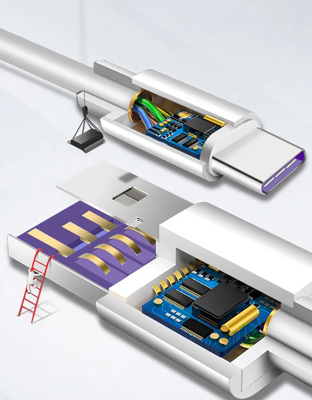 USB type c кабель 1/2/3M Кабель передачи данных 5A Быстрая зарядка кабель Original USB C Зарядное устройство кабель для xiaomi huawei телефон